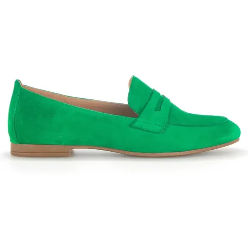 Grüne Wildleder-Loafer , Damen, Größe: 43 EU - Gabor - Modalova