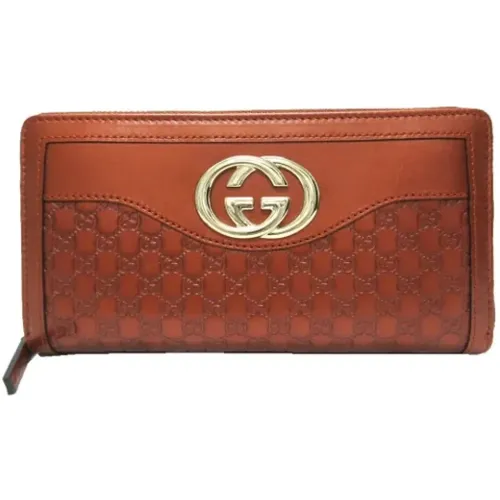 Pre-owned Wallets, female, , Size: ONE SIZE Pre-owned Leather wallets - Gucci Vintage - Modalova