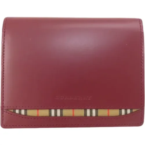 Pre-owned Wallets, female, , Size: ONE SIZE Pre-owned Leather wallets - Burberry Vintage - Modalova