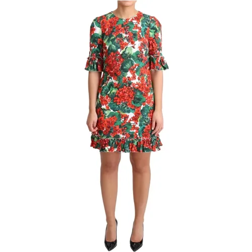 Blumenmuster Mini Kleid - Dolce & Gabbana - Modalova