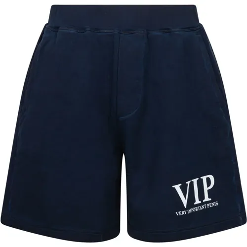 Navy Jogging Bermuda Shorts , male, Sizes: S - Dsquared2 - Modalova