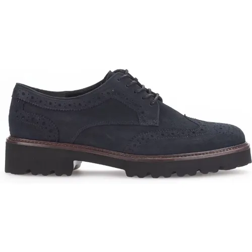 Marineblaue Leder-Derby-Schuhe - Gabor - Modalova