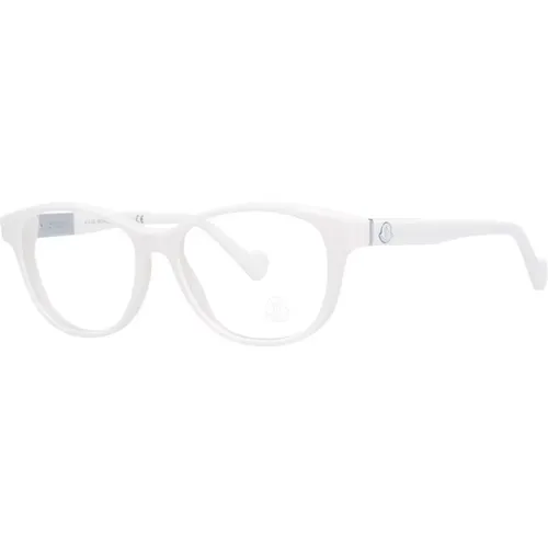 Glasses, female, , Size: ONE SIZE Cream Butterfly Optical Frames with Demo Glasses - Moncler - Modalova