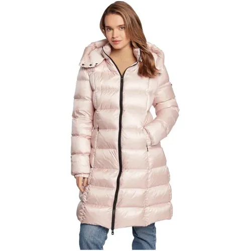 Winter Long Puffer Jacket with Removable Hood , female, Sizes: M, S - RefrigiWear - Modalova