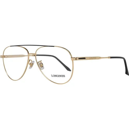 Glasses, male, , Size: ONE SIZE Gold Men Optical Frames - Longines - Modalova