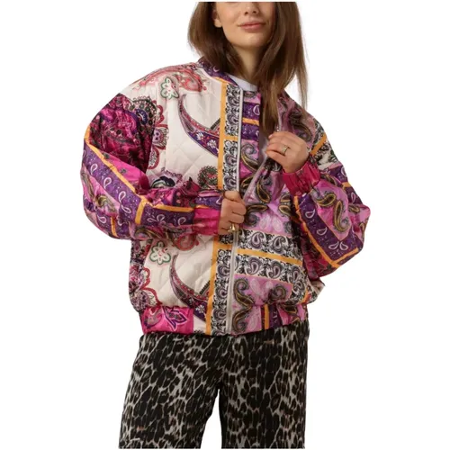 Montereyll Bomber Jacket in Pink , Damen, Größe: L - Lollys Laundry - Modalova