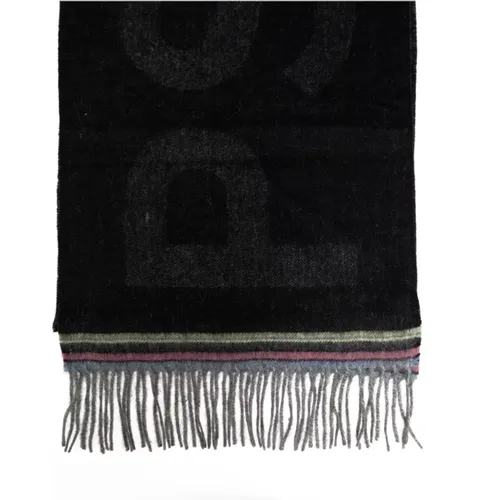 Winter Scarves, male, , Size: ONE SIZE Scarf with embroidered logo - PS By Paul Smith - Modalova