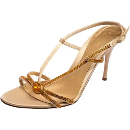 Pre-owned Sandals, female, , Size: 11 US Pre-owned Satin sandals - Sergio Rossi Pre-owned - Modalova