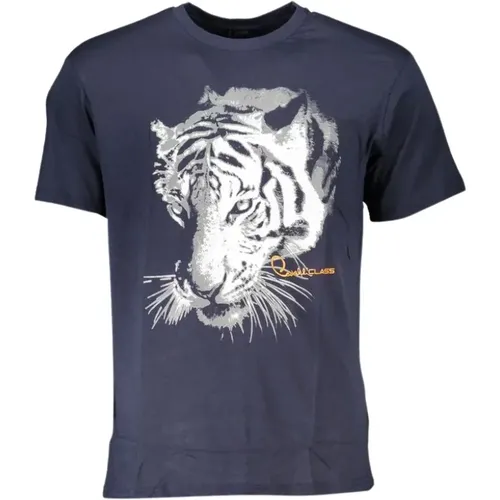 Cotton Printed Logo T-Shirt , male, Sizes: XL, L - Cavalli Class - Modalova