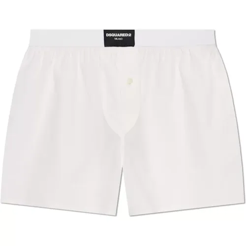 Bottoms, male, , Size: XL Cotton boxer shorts - Dsquared2 - Modalova