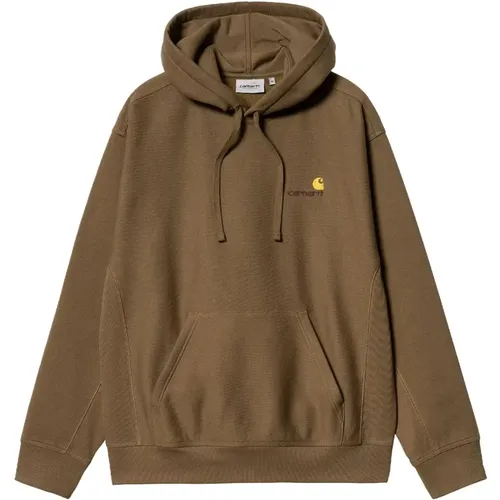 Kapuzenpullover mit amerikanischem Schriftzug , Herren, Größe: S - Carhartt WIP - Modalova