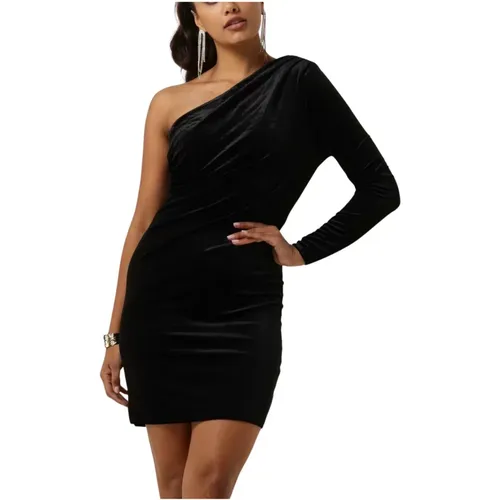 One Shoulder Kurzes Kleid Schwarz , Damen, Größe: XL - Object - Modalova