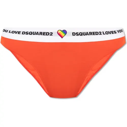 Bottoms, female, , Size: XL Briefs with logo - Dsquared2 - Modalova