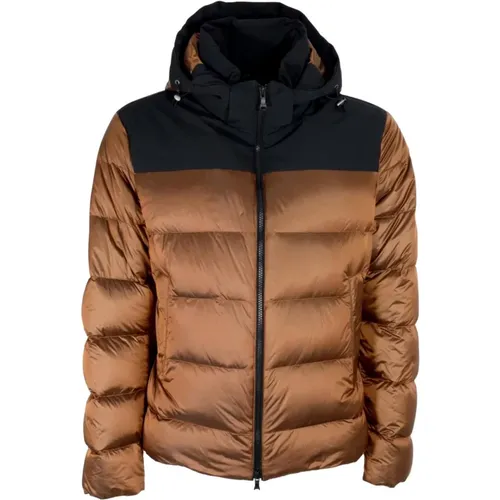 Down Jackets, male, , Size: L Lightweight Shimmering Bronze Piumino Jacket 13312156 - PAUL & SHARK - Modalova