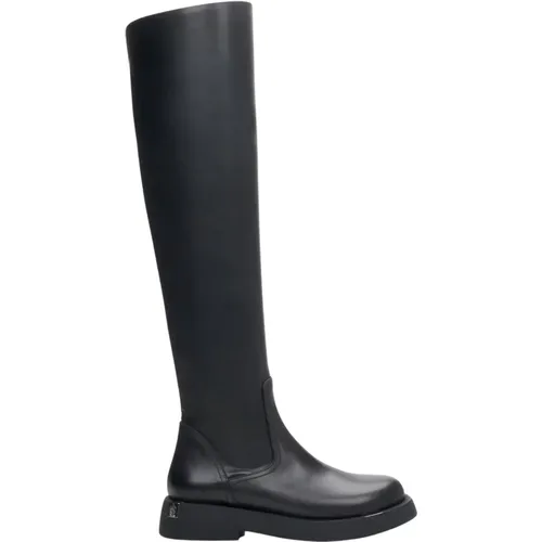 Women`s Leather Knee-High Boots Er00112023 , female, Sizes: 6 UK, 4 UK, 3 UK - Estro - Modalova