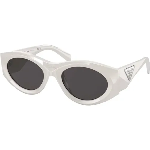 Elevate Your Style with and Dark Grey Sungles , female, Sizes: ONE SIZE - Prada - Modalova