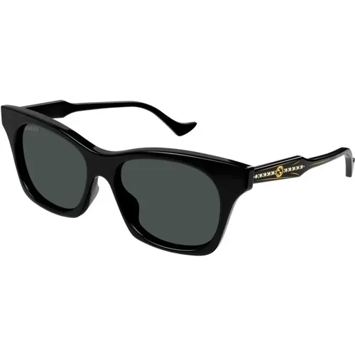 Feminine Cat-Eye Sunglasses with Unique Pearl Effect , unisex, Sizes: 55 MM - Gucci - Modalova