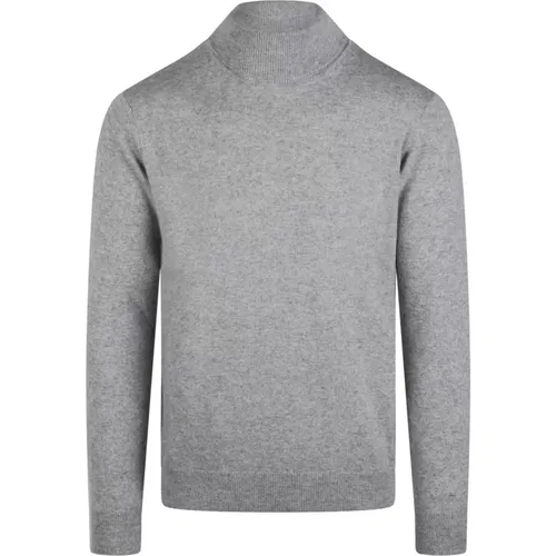 Grey Melange Wool Blend Turtleneck Sweater , male, Sizes: L, M, XL, S - MC2 Saint Barth - Modalova