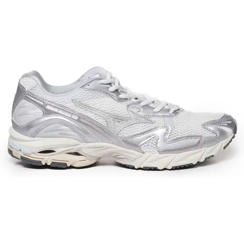 Sneakers, male, , Size: 10 1/2 US Silver Sneakers with Wave Technology - Mizuno - Modalova