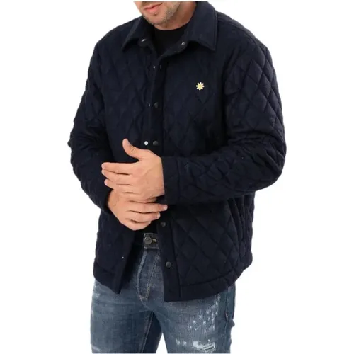 Winter Jackets, male, , Size: S Quilted Button-Up Jacket - Manuel Ritz - Modalova