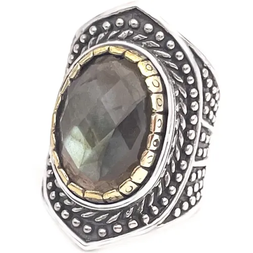 Rings, unisex, , Size: 58 MM Labradorite Faceted Ring - Jalan Jalan - Modalova