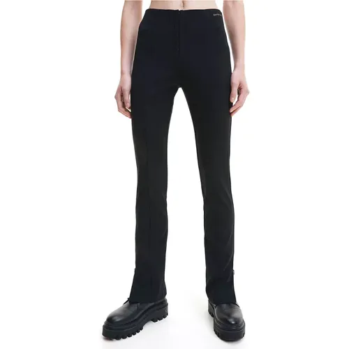 Schwarze Straight Hose , Damen, Größe: S - Calvin Klein - Modalova