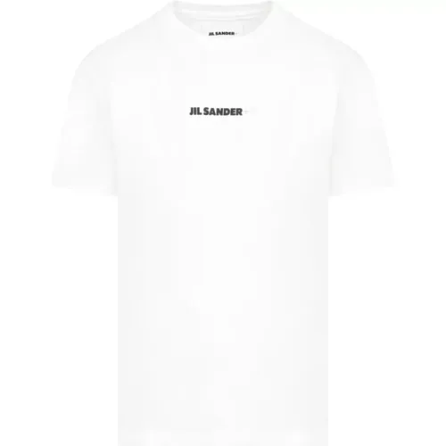 T-Shirt Crew Neck Short Sleeve , male, Sizes: L, S - Jil Sander - Modalova