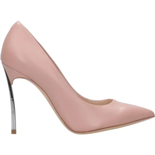 Rosa Blade Stiletto Lederpumps , Damen, Größe: 35 EU - Casadei - Modalova