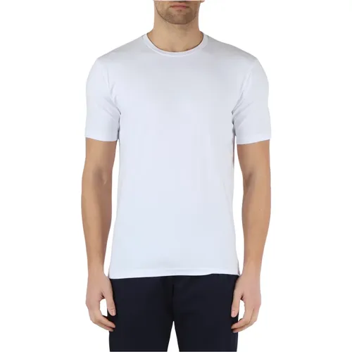 Graues Baumwoll-T-Shirt mit Logo-Print , Herren, Größe: L - Daniele Alessandrini - Modalova
