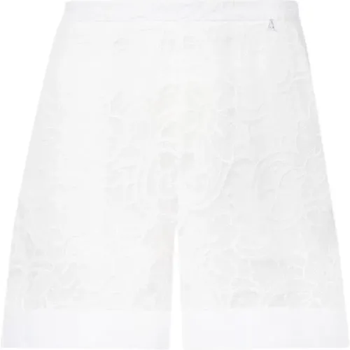 Weiße Spitzen Shorts , Damen, Größe: XS - Twinset - Modalova
