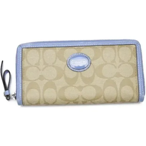 Pre-owned Wallets, female, , Size: ONE SIZE Pre-owned Canvas wallets - Coach Pre-owned - Modalova