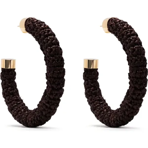 Les Créoles Raphia Hoop Earrings , female, Sizes: ONE SIZE - Jacquemus - Modalova