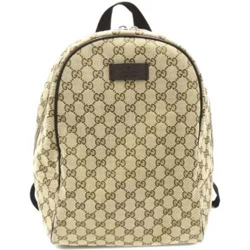 Pre-owned Backpacks, female, , Size: ONE SIZE Pre-owned Canvas backpacks - Gucci Vintage - Modalova