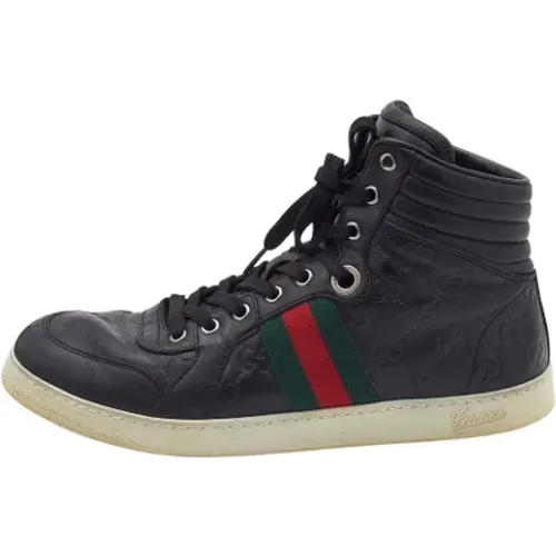 Pre-owned Sneakers, female, , Size: 11 1/2 US Pre-owned Leather sneakers - Gucci Vintage - Modalova