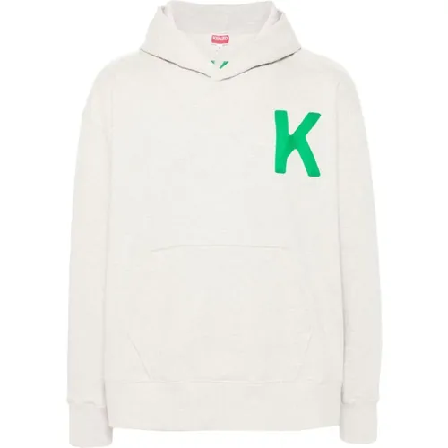 Grey Sweater with K Embroidery , male, Sizes: S, L, M - Kenzo - Modalova