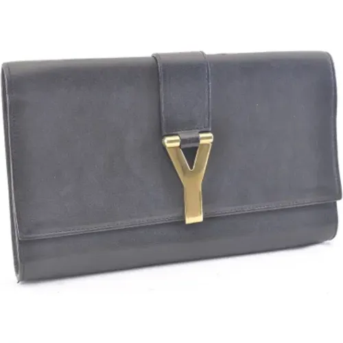 Pre-owned Clutches, female, , Size: ONE SIZE Pre-owned Leather clutches - Yves Saint Laurent Vintage - Modalova