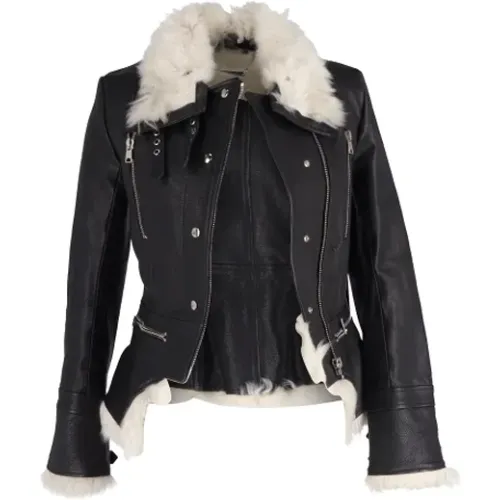 Pre-owned Jackets, female, , Size: S Pre-owned Leather outerwear - Alexander McQueen Pre-owned - Modalova