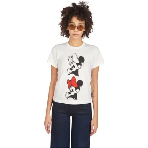 Weißes Minnie-Print T-Shirt - Comme des Garçons - Modalova