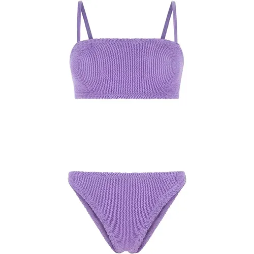 Lilac stretch nylon Gigi bikini , female, Sizes: ONE SIZE - Hunza G - Modalova