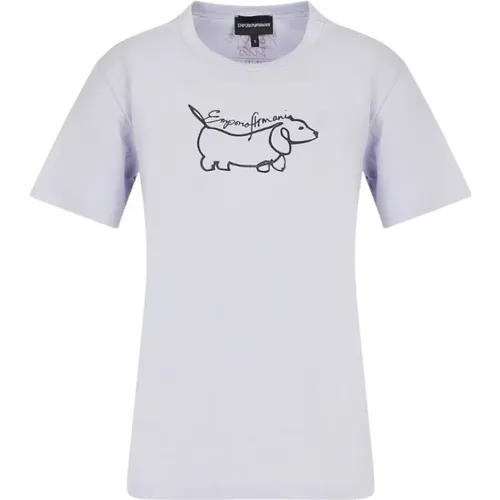 Klassisches Baumwoll-T-Shirt für Frauen - Emporio Armani - Modalova