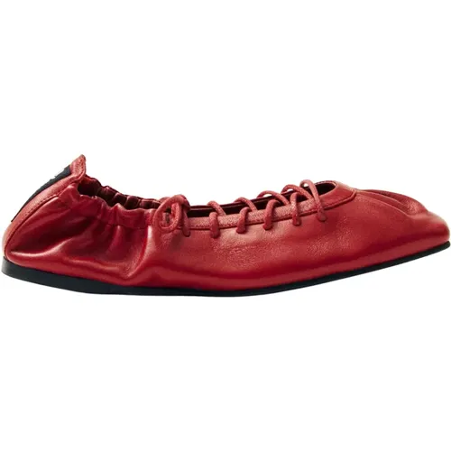 Aureline Rote Leder-Ballettschuhe - ALOHAS - Modalova