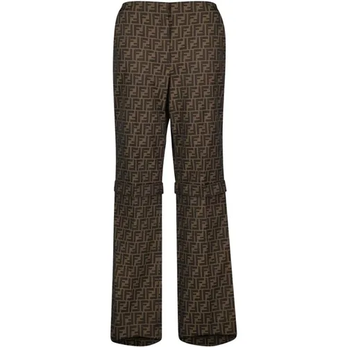 FF Printed Cotton Pants Collection 2024 , female, Sizes: S, XS, 2XS - Fendi - Modalova