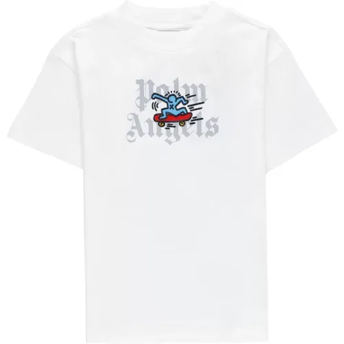 Kinder Logo Print T-shirt - Palm Angels - Modalova