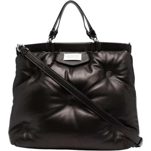 Handbags, female, , Size: ONE SIZE Quilted Bag with Number Patch - Maison Margiela - Modalova