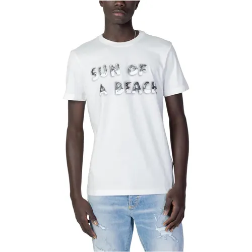 Weißes Print T-Shirt , Herren, Größe: L - Antony Morato - Modalova