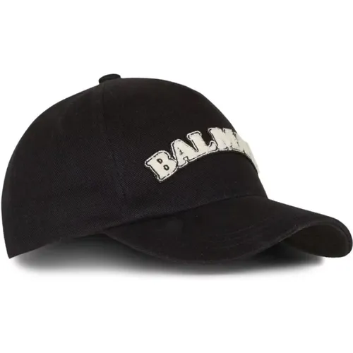 Caps,Baseballkappe mit Terry-Logo-Patch - Balmain - Modalova