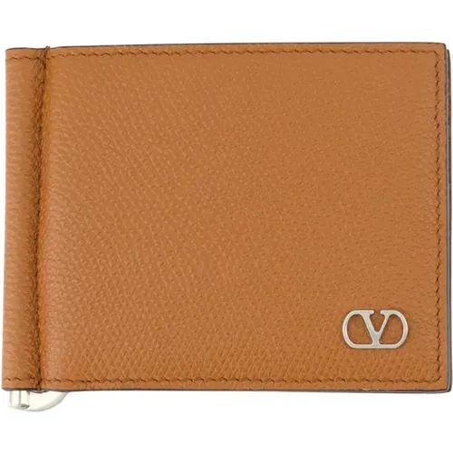 Wallets & Cardholders, male, , Size: ONE SIZE VLogo Leather Wallet Spring-Summer 2025 - Valentino Garavani - Modalova