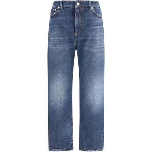 Straight Jeans, female, , Size: XS Boyfriend Jeans with High Waist - Dolce & Gabbana - Modalova
