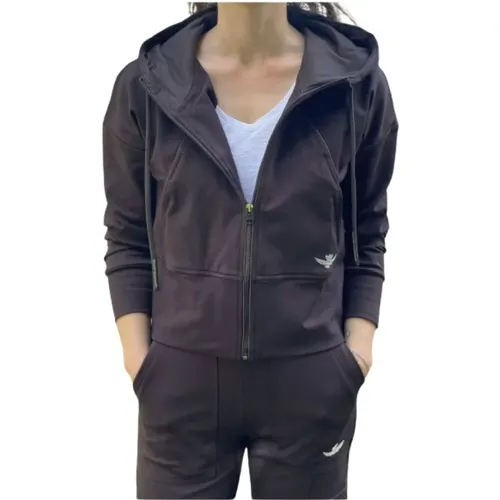 Adjustable Hooded Zippered Vest , female, Sizes: XL, S, M, XS - aeronautica militare - Modalova