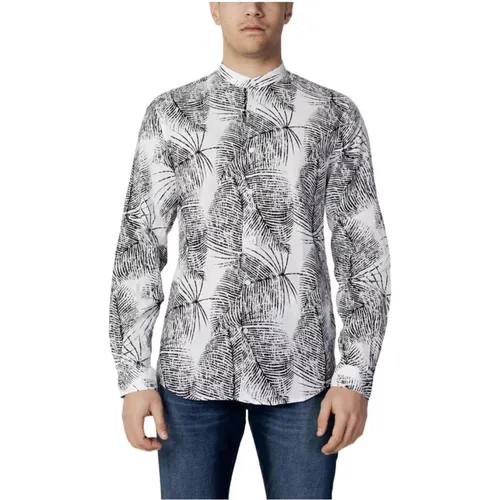 Casual Shirts, male, , Size: 2XL Linen Mandarin Collar Shirt - Antony Morato - Modalova